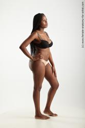 Underwear Woman Black Standing poses - ALL Slim dreadlocks black Standing poses - simple Academic
